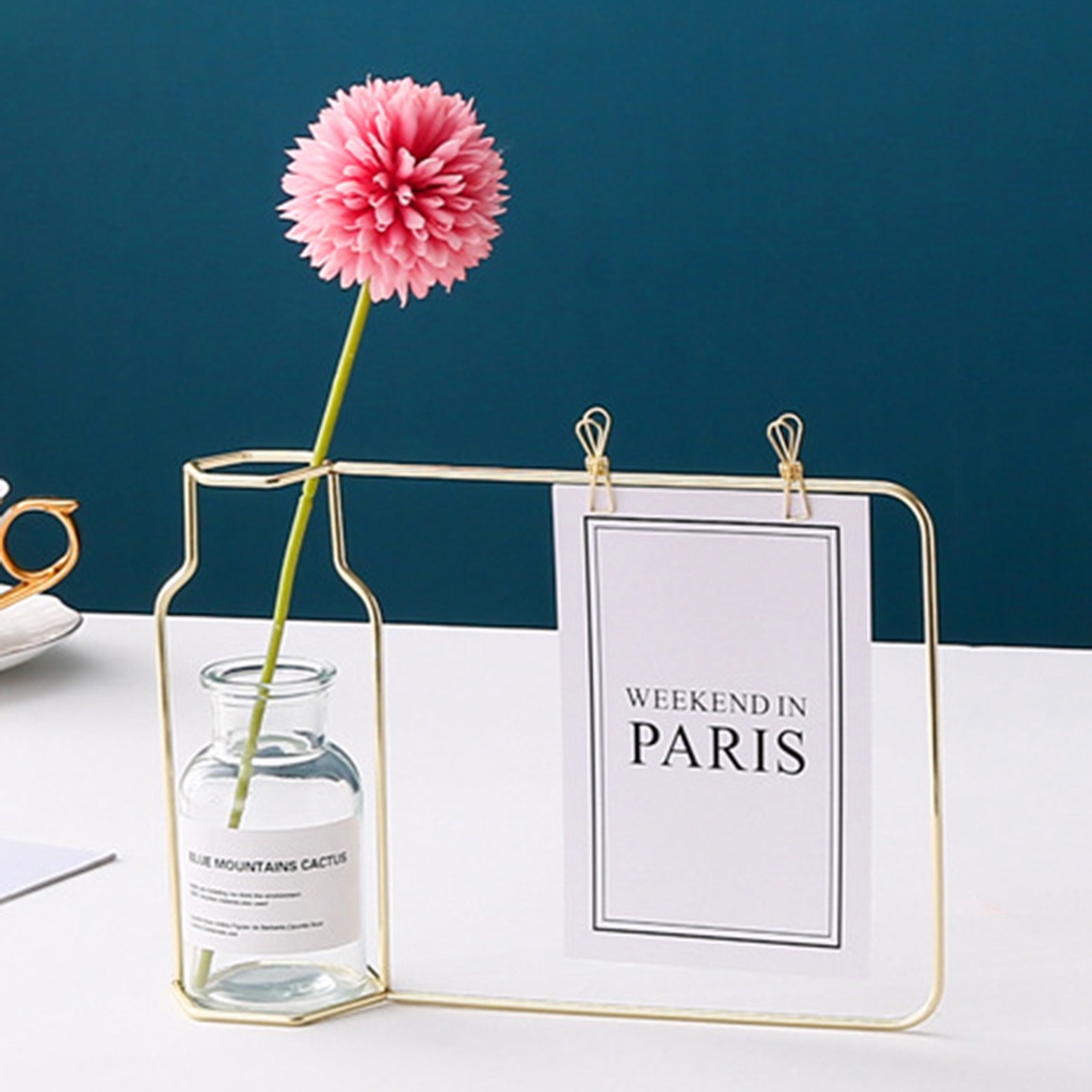 Khung ảnh nghệ thuật sắt bình thủy tinh cho quà tặng trang trí phòng khách