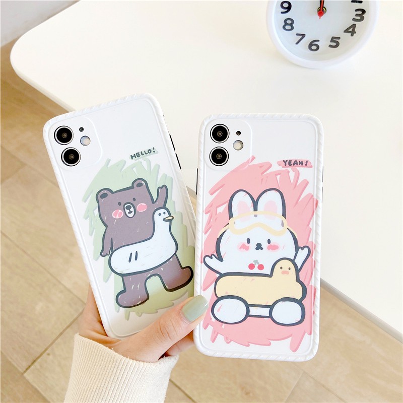 Ốp lưng iphone Phao Vịt IMD dày dặn viền nổi 5/5s/6/6plus/6s/6splus/7/7plus/8/8plus/x/xr/xs/11/12/pro/max/plus/promax | BigBuy360 - bigbuy360.vn