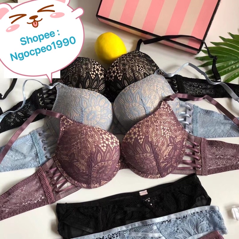 [Mã SKAMLTSW11 giảm 10% đơn 99K] Bộ đồ lót ren hoa đệm nâng có gọng | BigBuy360 - bigbuy360.vn