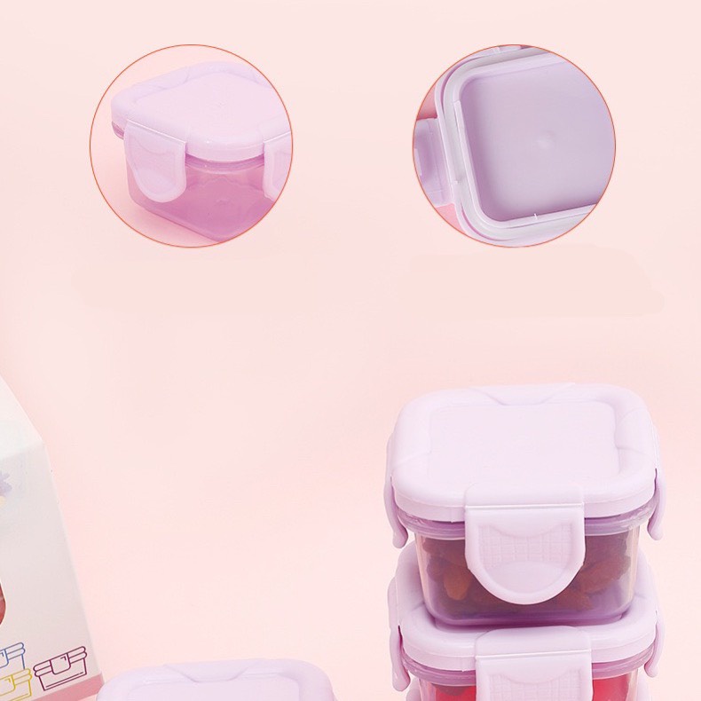 Hộp trữ đông, hộp trữ đồ ăn dặm cho bé có nắp đậy, bảo quản đồ ăn dặm cho bé dùng được trong lò vi sóng