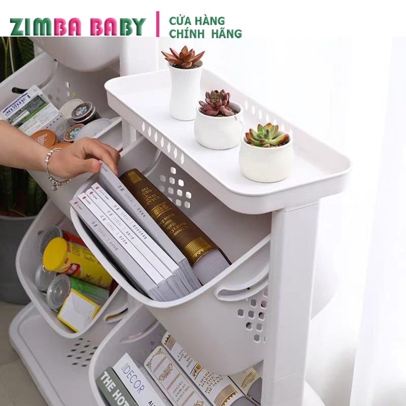 Kệ đựng đồ đa năng 3 tầng có bánh xe 360 siêu tiện ích việt nhật