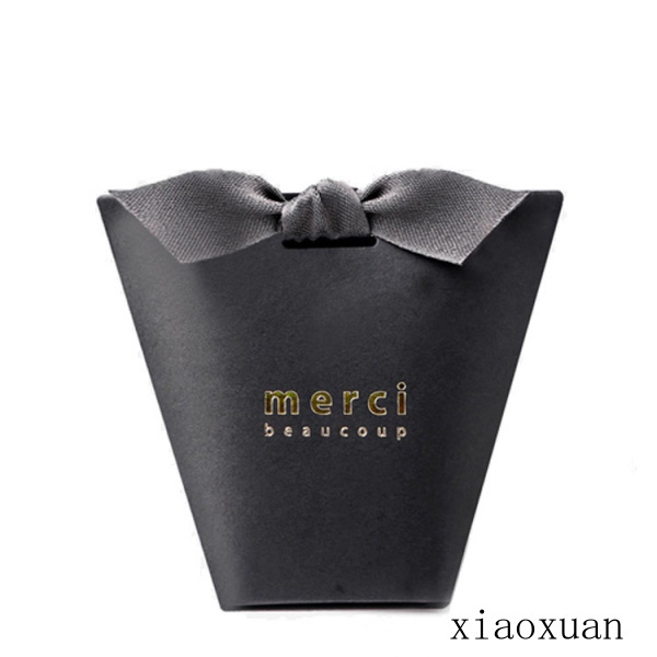 Hộp Đựng Quà Tặng Sinh Nhật 5.7cmx6cmx10cm Màu Đen Cổ Điển Có Ruy Băng