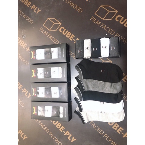 Hộp 5 Đôi Tất Nam Cổ Ngắn Chống Hôi Chân TK Hàng Xuất Khẩu Cao Cấp