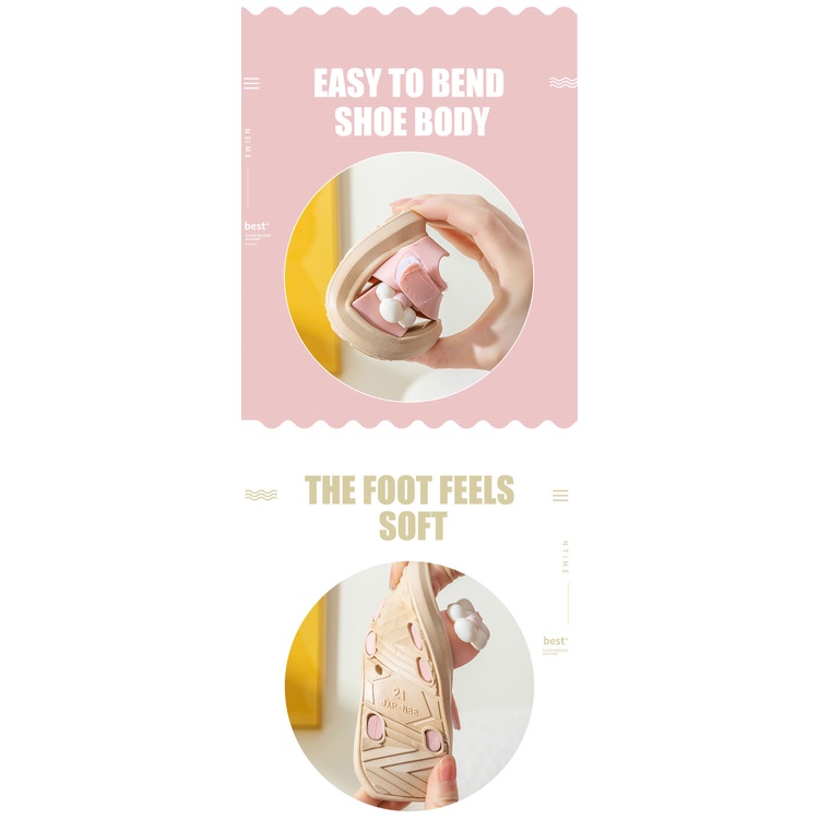 Giày sandal IQ ANGEL đế mềm đính bông hoa thời trang mùa hè xinh xắn dành cho bé gái