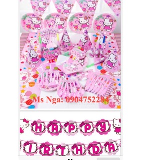 Combo bộ trang trí sinh nhật + dây chữ happy brith day