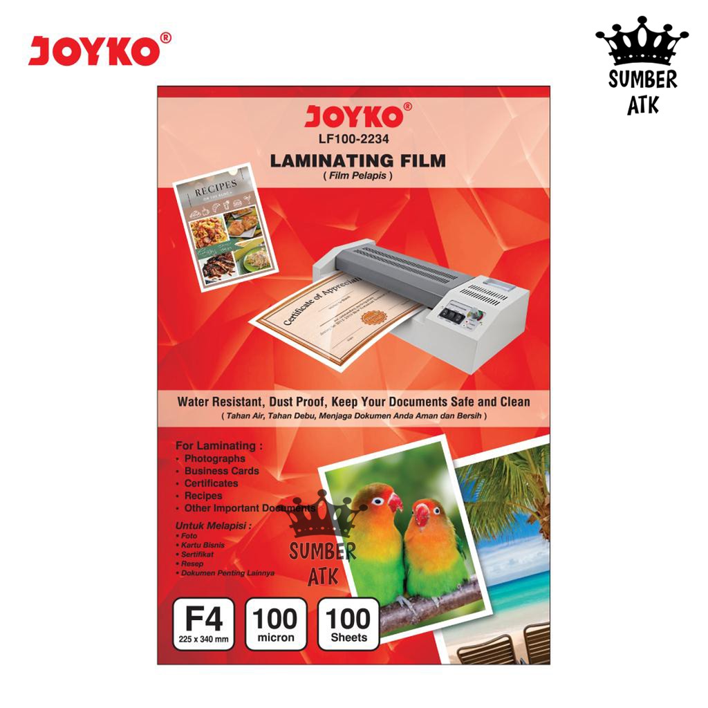 Phim Dán Bằng Nhựa Laminating Joyko Lf100-2234 F4