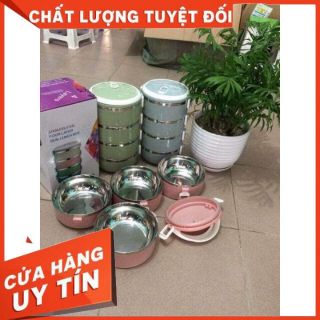 Cặp Lồng Cơm 4 Tầng - Cà Mên Giữ Nhiệt 4 Tầng Lúa Mạch