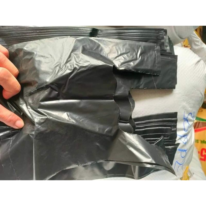 1KG Túi Đen Có Quai Đựng Rác,  Gói Hàng