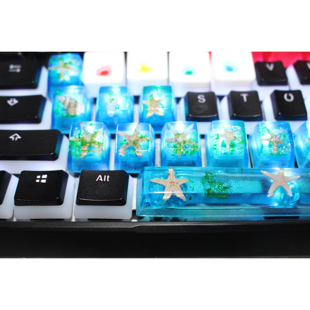 Keycap nút nhựa resin artisan chủ đề đại dương