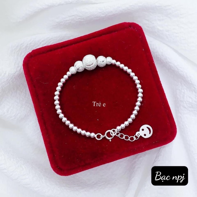 Lắc tay bi cát BNP cho mẹ và bé, Bạc ta đủ sezi tay