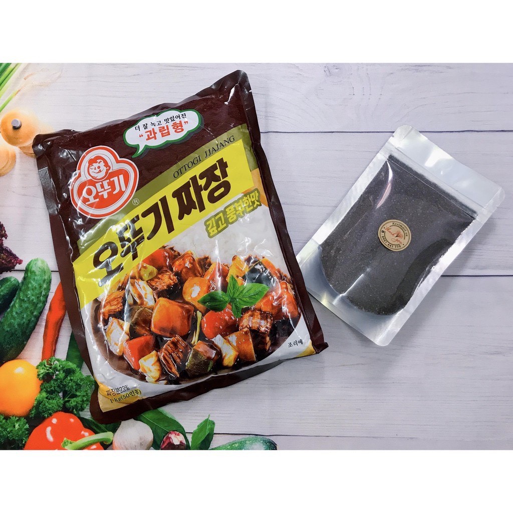 Mì Sợi Hàn QUốc Ottogi 500g Kèm Sốt tương đen