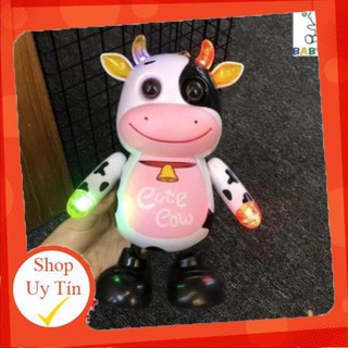 Đồ Chơi Chú BÒ SỮA - NGHÉ CON Điện Tử Nhảy Múa Có Đèn Và Nhạc siêu CUTE Cho Bé tăng khả năng vận động💖🎁