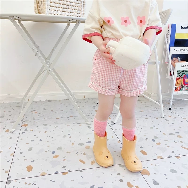 Quần Short Bé Gái Mick and Milk 1,2,3,4,5,6 Tuổi Quần Đùi Caro Mát Mẻ Chất Thô Cara