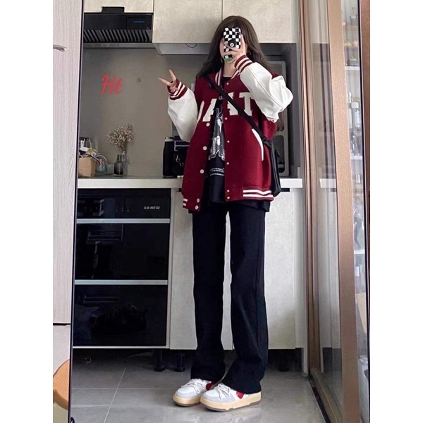 Áo khoác bomber TAO đỏ HT12