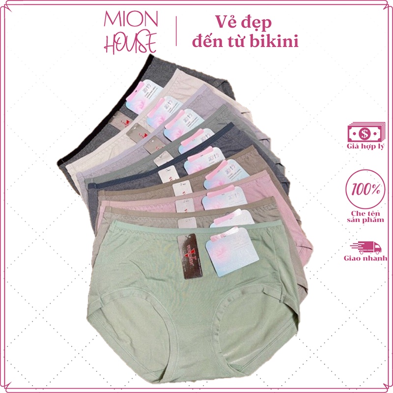 Quần lót nữ muối tiêu bigsize cạp cao co dãn tốt form to cho người béo mập người già trẻ trung niên M528
