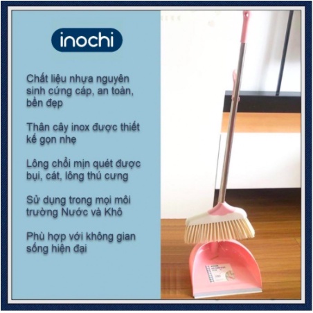 Chổi Kèm Hót Rác Inochi Bầu, KIẾN BABY STORE, Chổi Ky Bầu Inochi