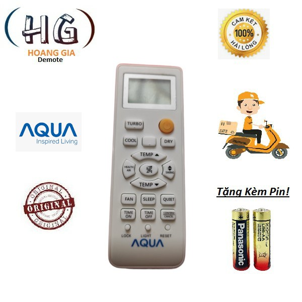 Remote máy lạnh AQUA mẫu mới - Tặng kèm pin AAA