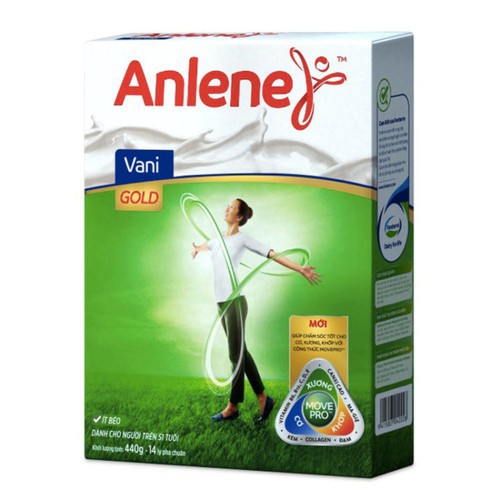 Sữa Bột Anlene Gold Trên 40 tuổi mẫu mới thay thế trên 51 Tuổi Hộp Giấy 440g