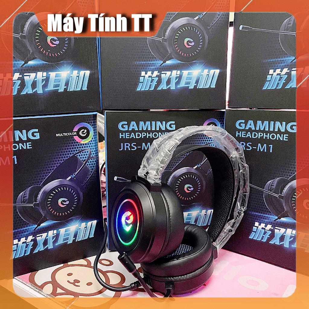 Tai nghe Gaming JRS M1 tai nghe chụp tai có mic Jack Cắm USB âm thanh 7.1 Fullbox bass cực hay Máy Tính TT