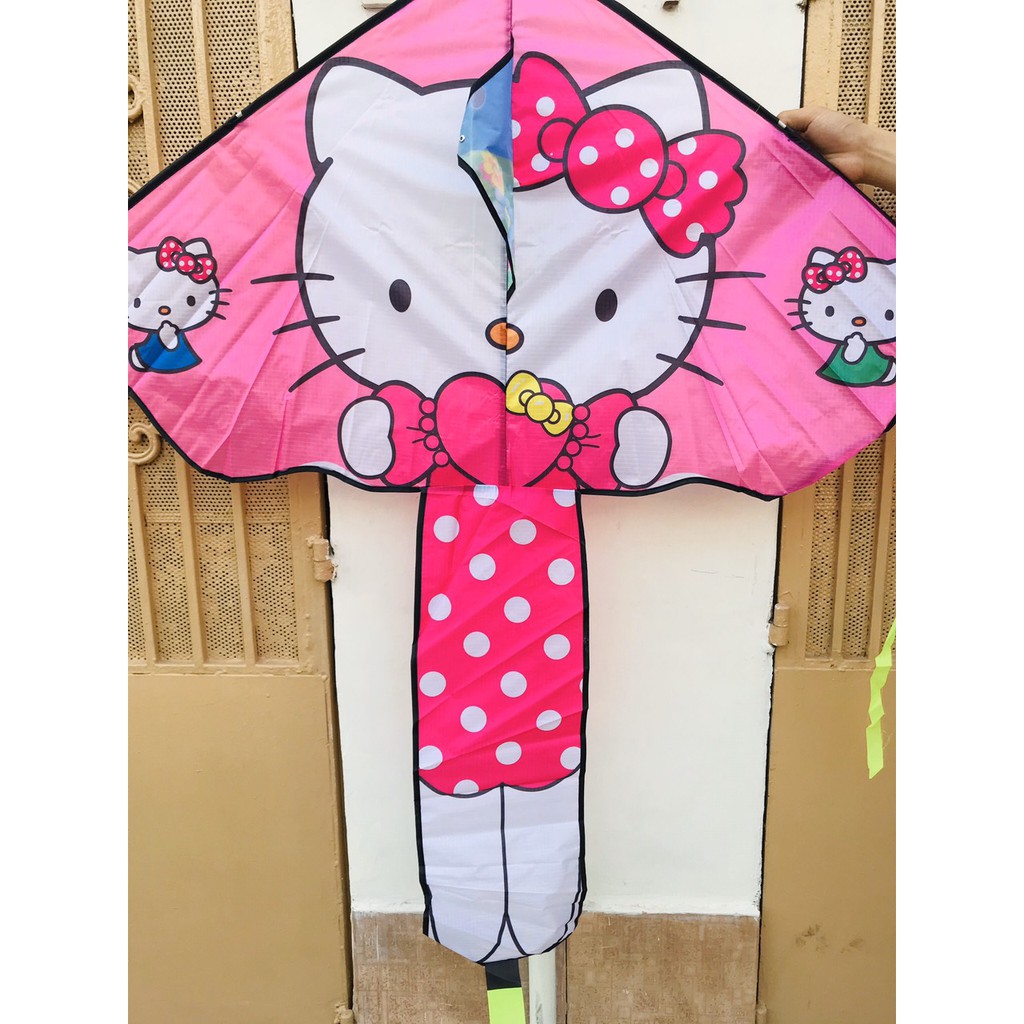 DIỀU - HELLO KITTY NƠ + TẶNG CẦM THẢ DIỀU 150 MÉT DÂY  (SHOP DIỀU GIÁ RẺ-ĐẸP)