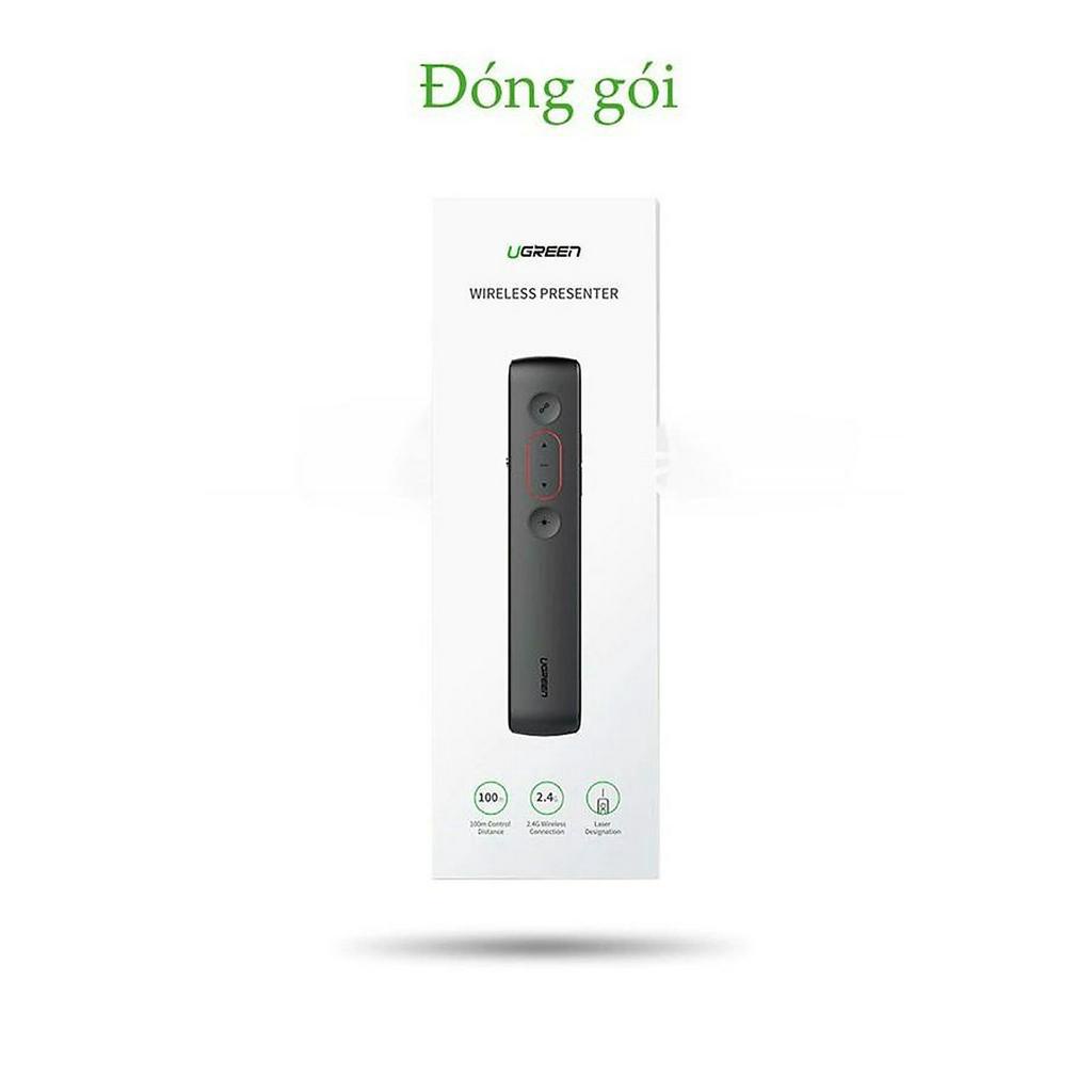 Bút Trình Chiếu Laser Ugreen 60327 Chính Hãng L180 Điều Khiển Xa 100 Mét, Kèm PIN AAA