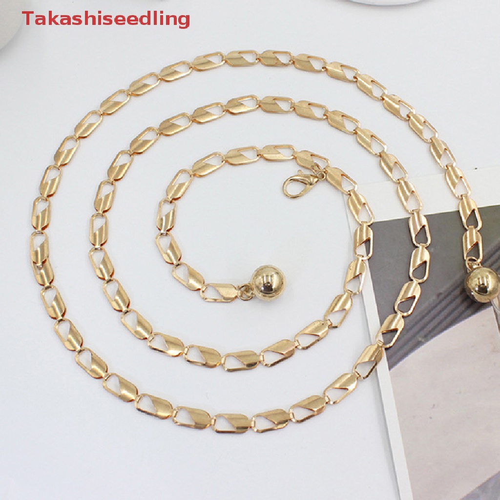 (Takashiseedling) Chuỗi Dây Xích Đeo Thắt Lưng Bằng Kim Loại Có Thể Điều Chỉnh Trang Trí Bikini Thời Trang Cho Nữ