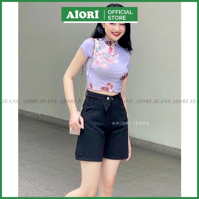 Quần Jeans Nữ Quần Ngố Lửng Ống Rộng Dáng Chữ A Lưng Cao 4 Nút Vải Cực Xịn, Chất Jeans Cotton Thoáng Mát, Mềm Mịn