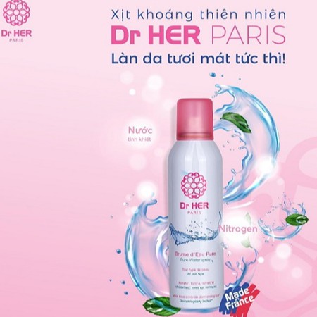 Xịt khoáng dưỡng da Dr Her Paris - 150ml