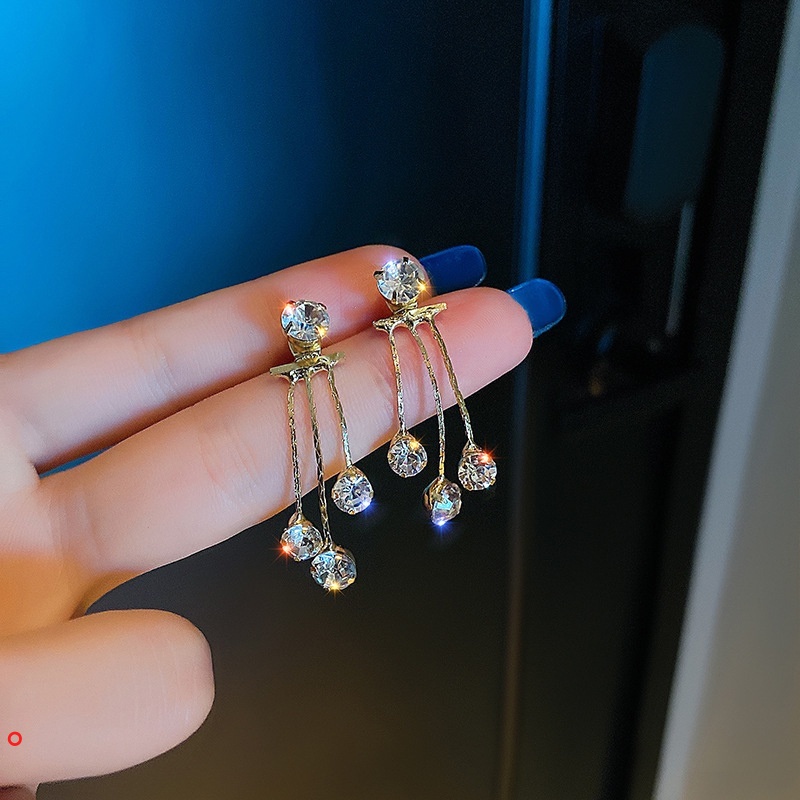 Bông tai tua rua đính ngọc trai giả thời trang cho nữ