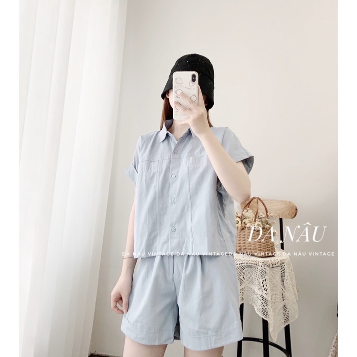 set bộ nữ áo croptop quần lưng cao 4 màu như ảnh (ảnh thật shop chụp 100%)