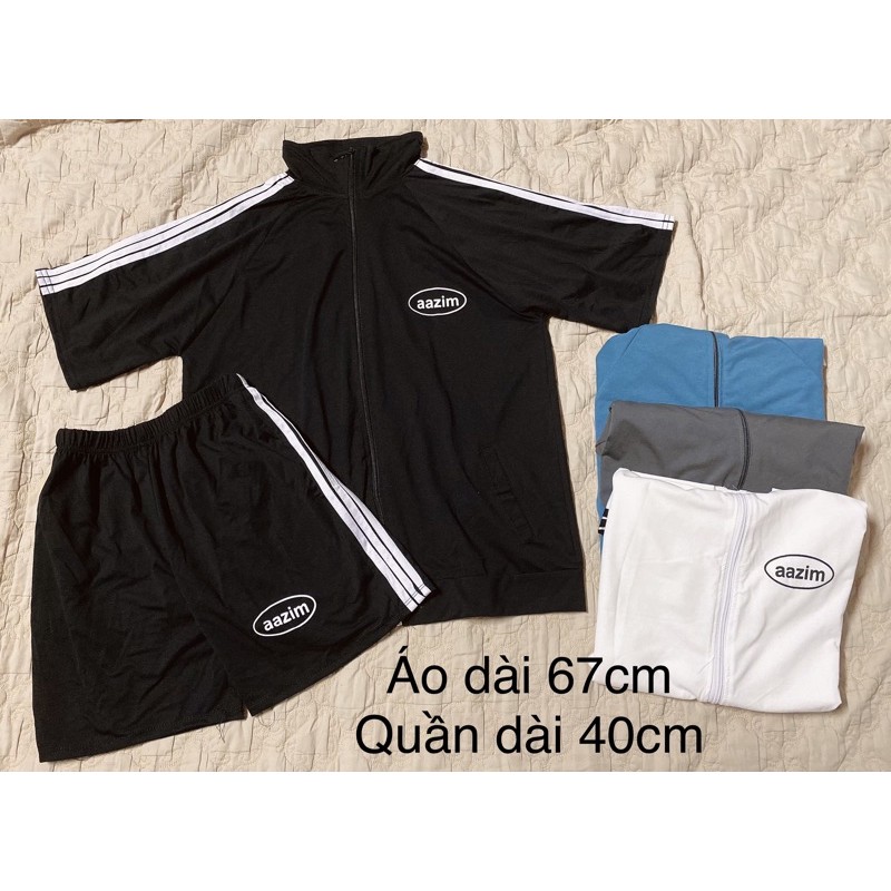 [Set] Đồ nữ 🦋 áo khoác kẻ có khóa kèm quần sooc đồ bộ thể thao form unisex trẻ trung năng động mặc đi học chơi BỘ ĐỒ 3 | BigBuy360 - bigbuy360.vn