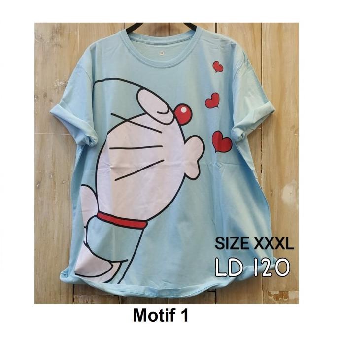 Áo thun in hình Doraemon cho người lớn tuổi uk M L XL XXXL 3XL 4XL Jumbo LD 120 LD 130