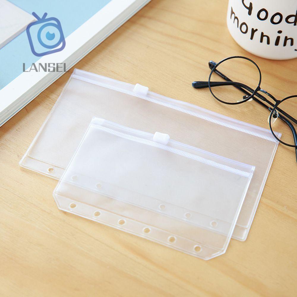 Set 1/5 Túi Nhựa PVC Mờ Trong Suốt Có Khóa Kéo Đựng Đồ Tiện Dụng