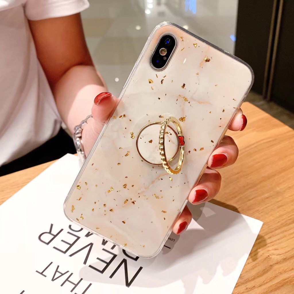 Ốp lưng vân đá cẩm thạch nhiều mẫu mã cho điện thoại iPhone 6 / 6S / 7 / 8 Plus iPhone X XR Xs Max