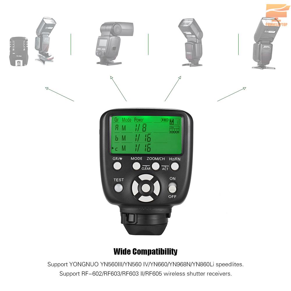 Lapt YONGNUO YN560-TX II Manual Flash Trigger Remote Controller LCD Transmitter for Canon DSLR Camera to YN560III/YN560IV/YN660/YN968N/YN860Li Speedlite RF-602/RF603/RF603 II/RF605 Receiver