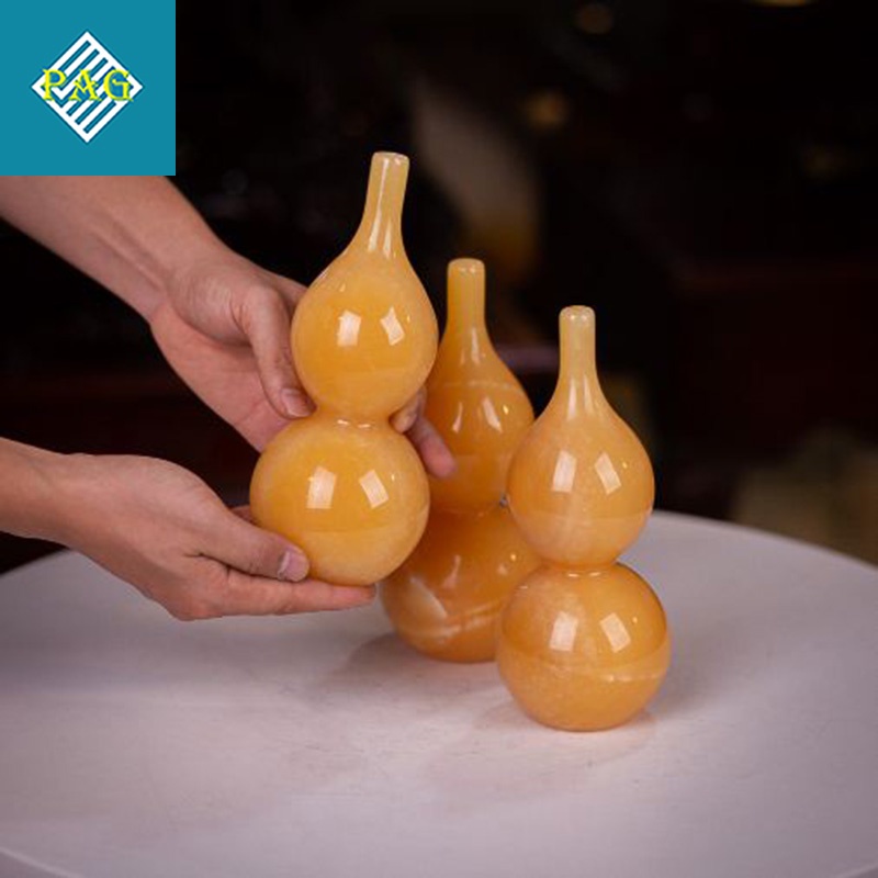 Qủa Bầu Hồ Lô Chiêu Tài Hút Lộc Đá Ngọc Hoàng Long Nguyên Khối