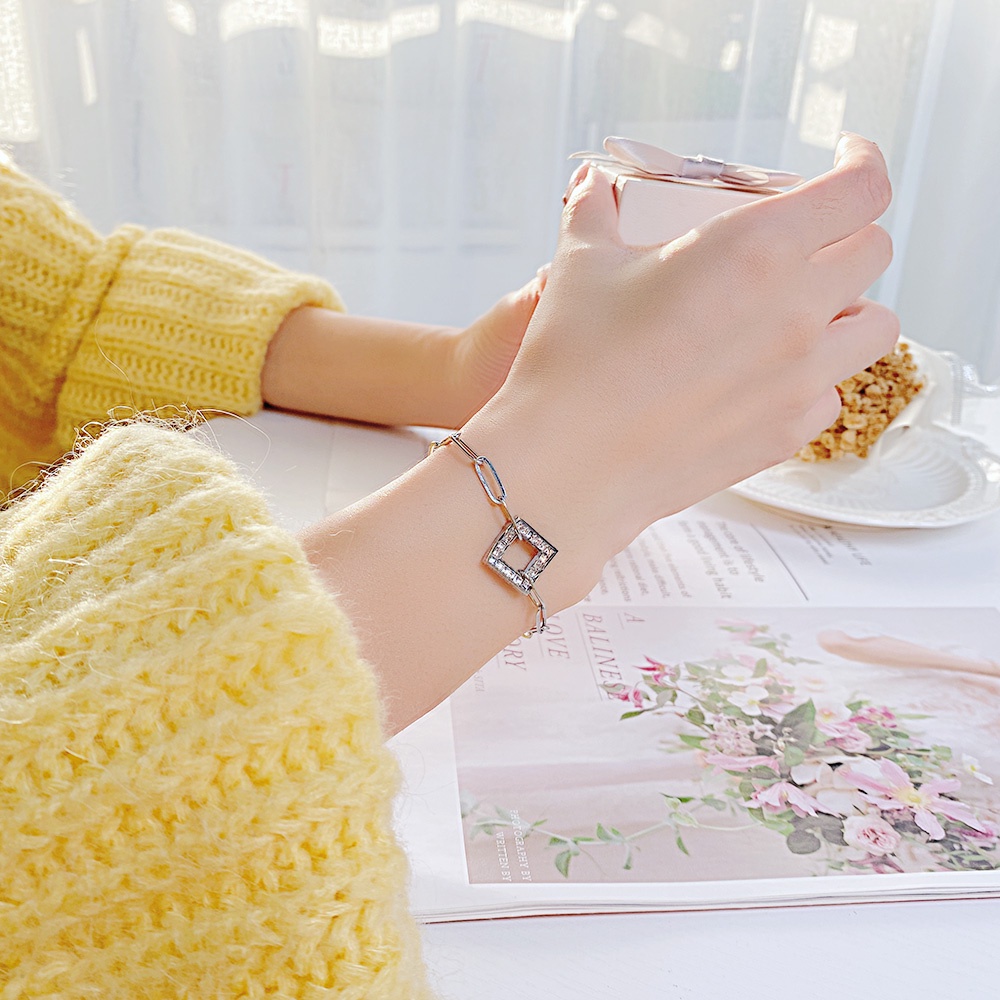 Vòng tay OPK GS1194 bằng thép không gỉ với ba màu sắc phong cách thời trang Hàn Quốc