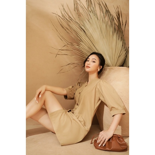 [Mã BMBAU50 giảm 50K đơn 150K] LIIN - Váy Công Sở Tay Bồng Dàng Xoè Khaki Sheath Thanh Lịch V00887 | BigBuy360 - bigbuy360.vn