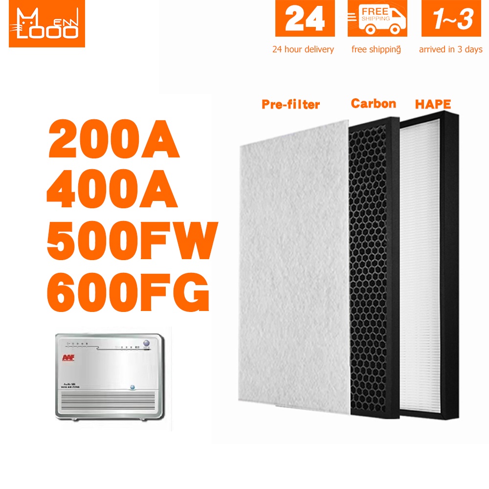 Mennlooo replacement filter for American AAF air purifier filter Purair 200A 400A 500FW 600FG HEPA  carbon filter
