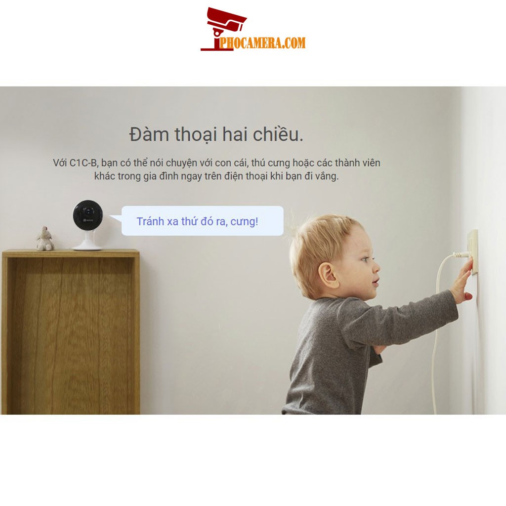 Camera Wifi Không Dây EZVIZ C1C-B Full HD 1080P góc rộng hàng chính hãng