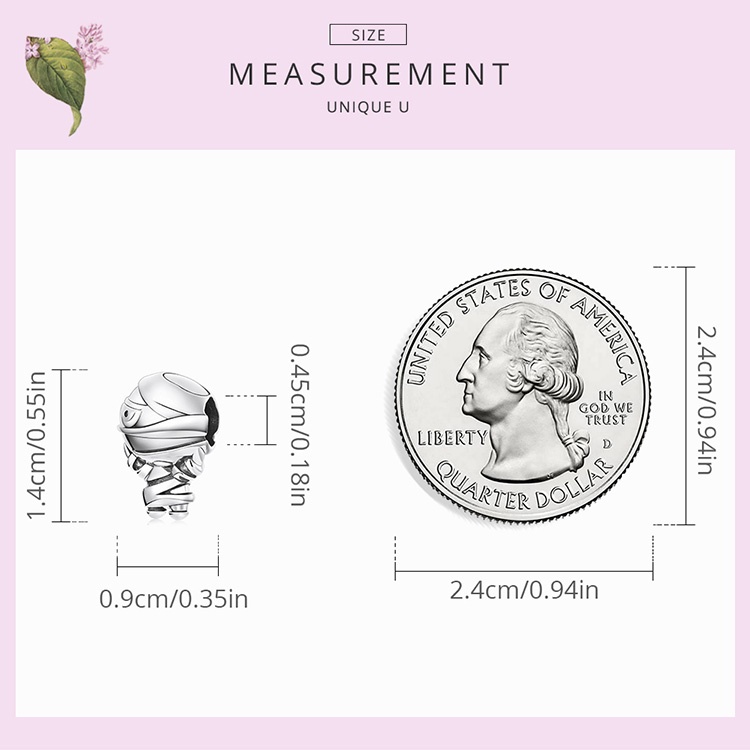 BAMOER Bông Tai  BạC 925 HìNh Xác Ướp SCC2070