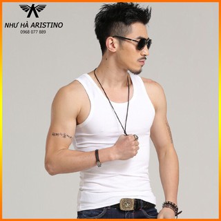 Áo ba lỗ trắng basic - ac21 aristino 100%cotton
