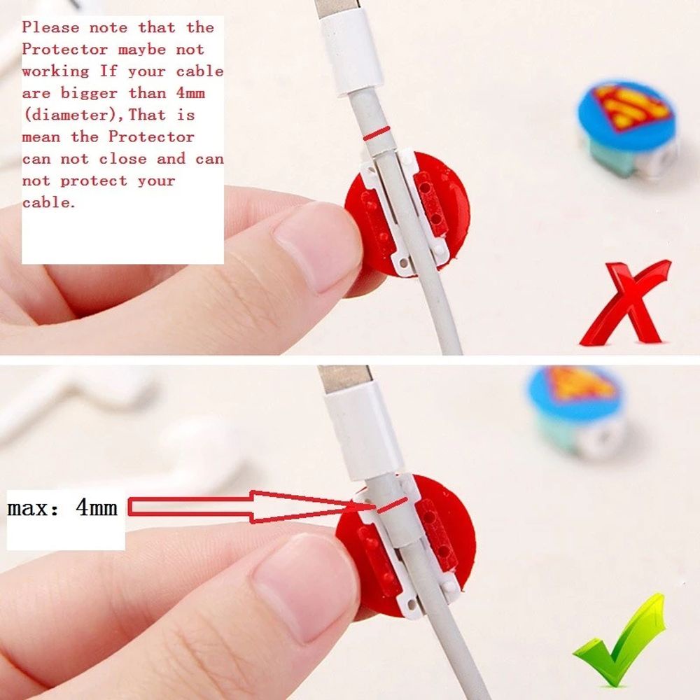 Phụ kiện quấn bảo vệ cáp sạc / tai nghe điện thoại kiểu hoạt hình dễ thương tiện dụng