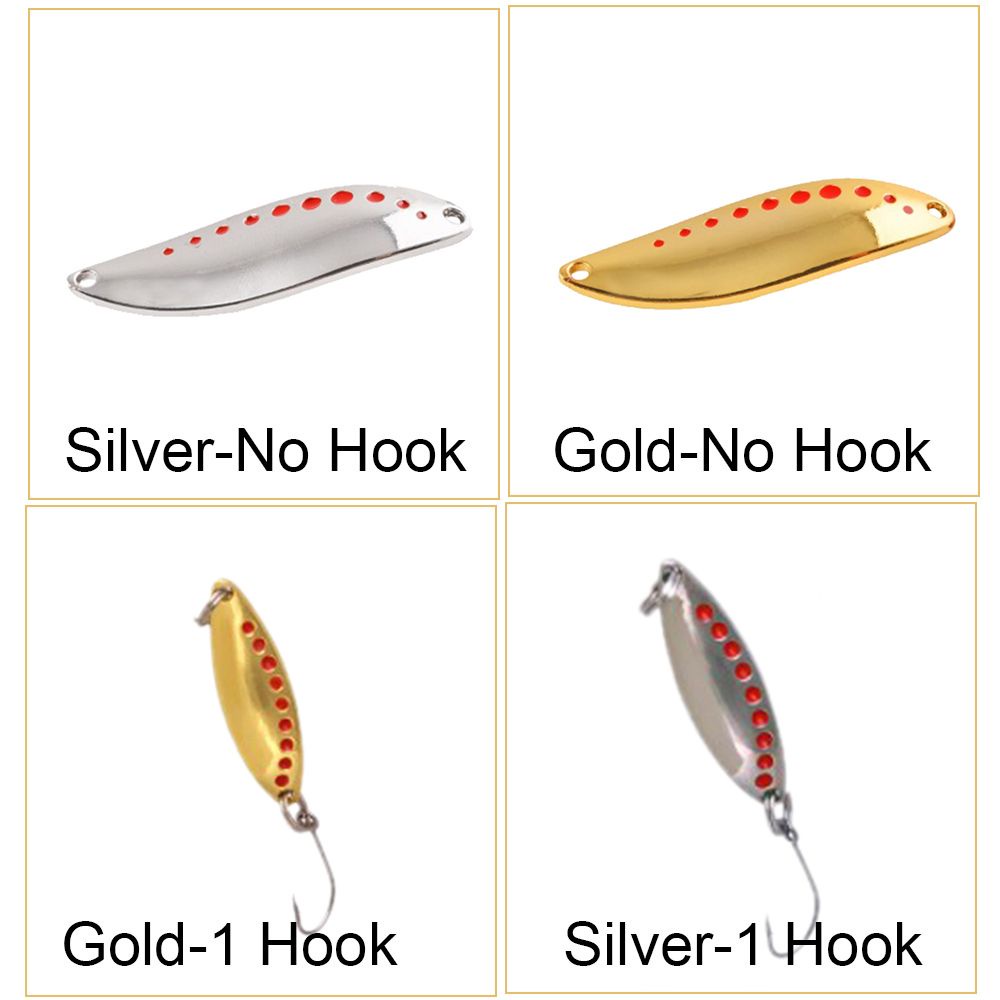 MUVAKO Mồi câu cá giả bằng kim loại 7.5g 10g 15g 20g có thể xoay vòng tròn nhiều màu sắc lựa chọn