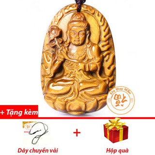 Mặt Dây Chuyền Đại Thế Chí Bồ Tát Mắt Hổ Vàng Nhí