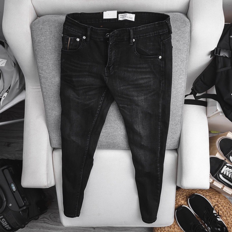 Quần Jeans nam ZA.RA đen khói xám dư xịn | BigBuy360 - bigbuy360.vn