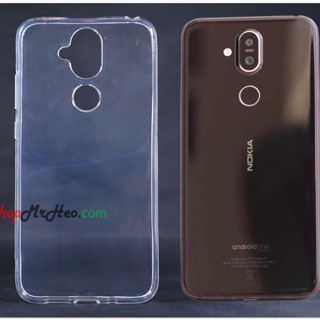 Ốp lưng Nokia 8.1 2018 silicon dẻo trong suốt ( Loại tốt )