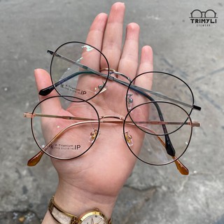 Gọng kính cận kim loại nam nữ viền mảnh 7715 Trimyli Eyewear - Gọng cận Nobita dáng tròn