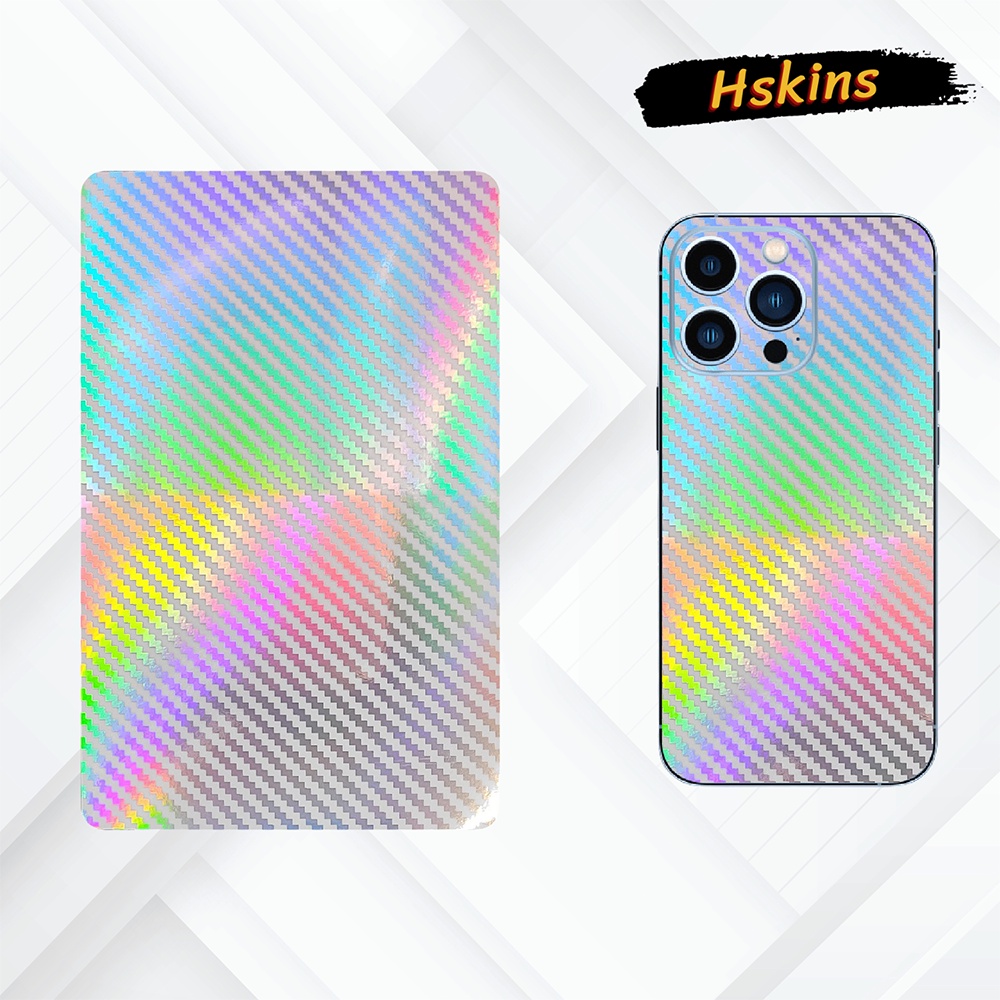 Miếng dán skin carbon 3D 7 màu iPhone 14 Pro Max / 13 Pro Max / 12 Pro Max / 11 Pro Max /  Xs max lưng full viền