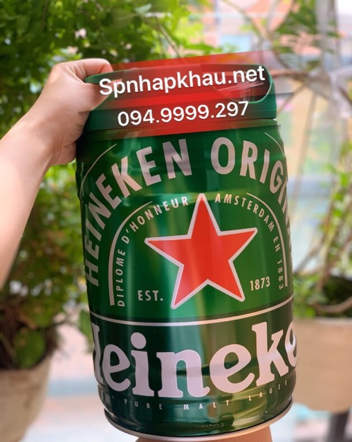 [>04/2021] Thùng 2 Bia Bình Heineken Hà Lan 5 Lít